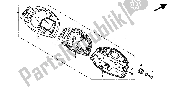 All parts for the Meter (kmh) of the Honda CBR 600 RA 2011