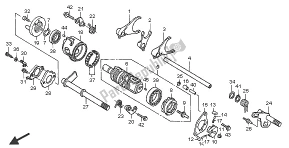 Todas las partes para Tambor De Cambio De Marchas de Honda TRX 300 EX Fourtrax 2005