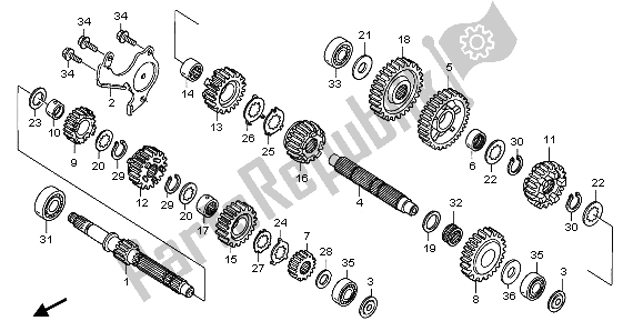 All parts for the Transmission of the Honda NT 700V 2007