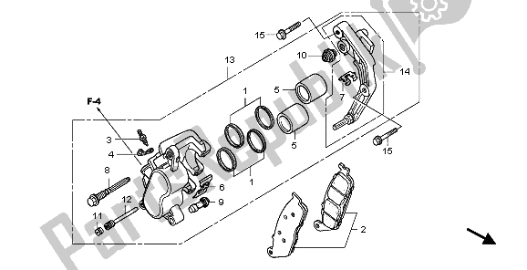 Tutte le parti per il Pinza Freno Anteriore del Honda VT 750C2 2007