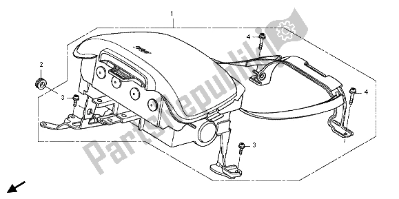 All parts for the Airbag Module of the Honda GL 1800 2013