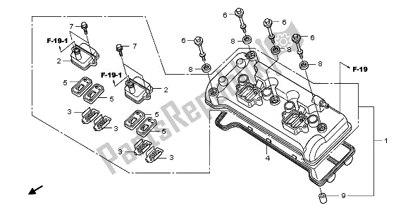 Todas las partes para Cubierta De Tapa De Cilindro de Honda CB 1000R 2011