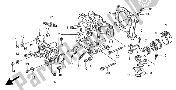 Todas las partes para Cabeza De Cilindro de Honda PES 150R 2009