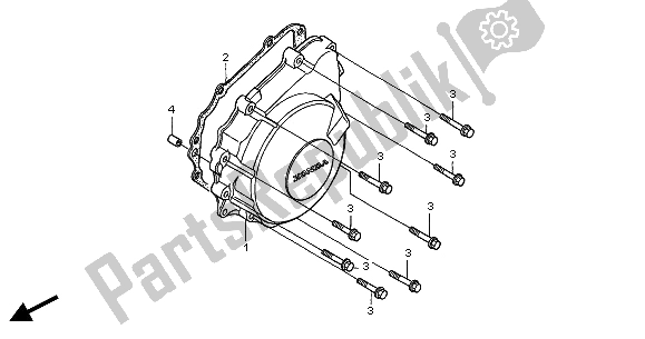 Tutte le parti per il Coperchio Del Generatore del Honda CBF 600S 2004