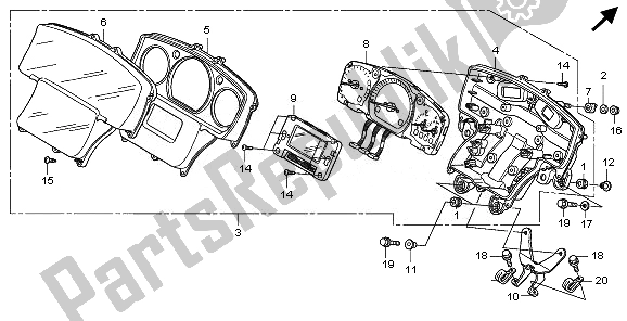 Todas las partes para Metro (kmh) de Honda GL 1800 2010