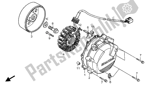 All parts for the Generator of the Honda VFR 800A 2002