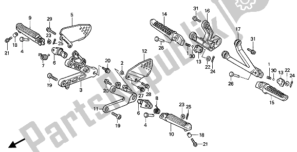 Tutte le parti per il Passo del Honda CBR 900 RR 1994