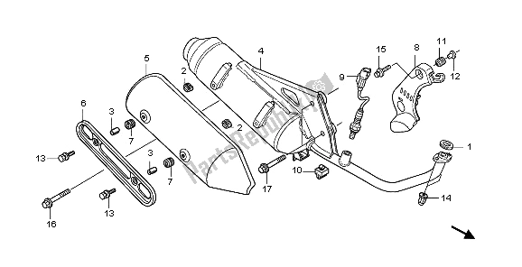 Tutte le parti per il Silenziatore Di Scarico del Honda PES 125 2009