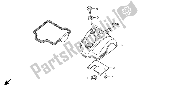 Toutes les pièces pour le Le Couvre-culasse du Honda CRF 250X 2009