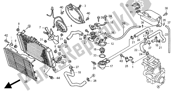 Tutte le parti per il Termosifone del Honda CB 500S 2000