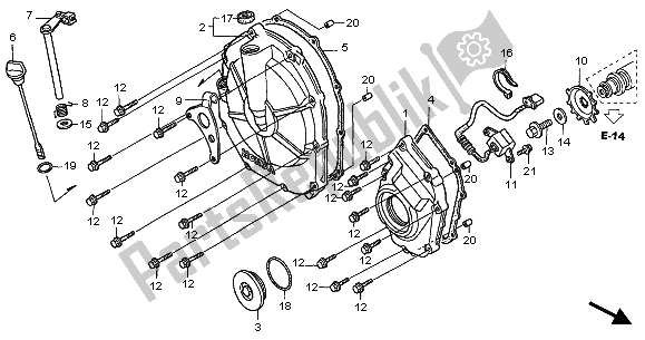 Wszystkie części do Pokrywa Sprz? G? A Honda CB 600F Hornet 2006