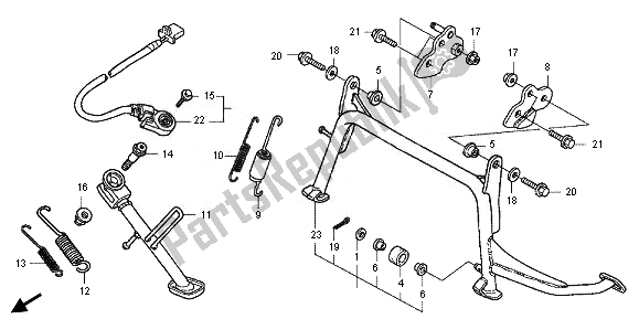 All parts for the Stand of the Honda FJS 600A 2011