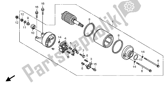 Todas las partes para Motor De Arranque de Honda CB 1300 SA 2008