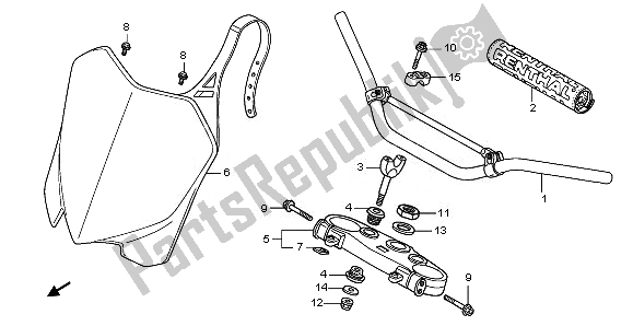 All parts for the Handle Pipe & Top Bridge of the Honda CRF 250R 2011