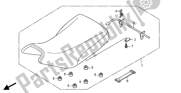 Toutes les pièces pour le Siège du Honda TRX 500 FA Fourtrax Foreman Rubican 2009