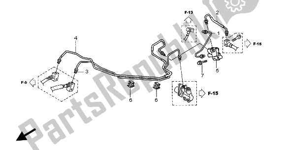 All parts for the Proportioning Control Valve of the Honda VFR 800 2004