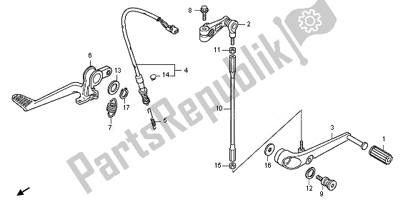 Tutte le parti per il Pedale del Honda CB 1000 RA 2010