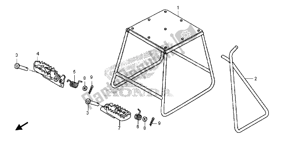 Tutte le parti per il Stand & Step del Honda CRF 150 RB LW 2013