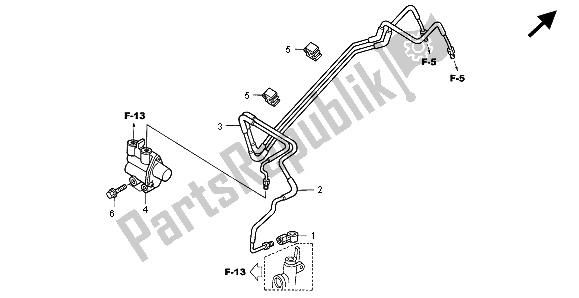 All parts for the Proportioning Control Valve of the Honda VFR 800 FI 1998