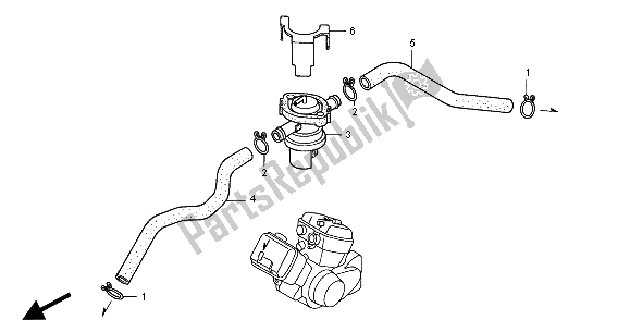 Alle onderdelen voor de Regelklep Voor Luchtinjectie van de Honda VT 125C2 2000