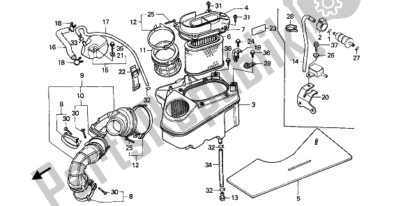 Tutte le parti per il Filtro Dell'aria del Honda VT 1100C 1994