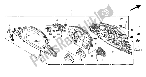 Tutte le parti per il Metro (mph) del Honda ST 1300A 2004
