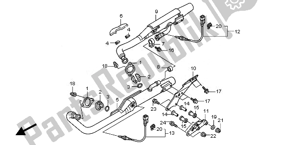 Todas las partes para Silenciador De Escape de Honda VT 750C2S 2010