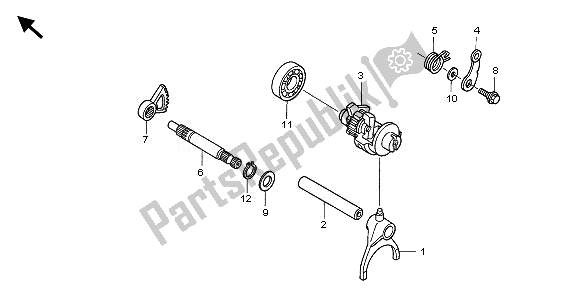 All parts for the Gearshift Fork of the Honda TRX 680 FA Fourtrax Rincon 2008