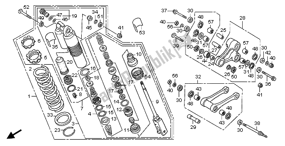 Todas las partes para Cojín Trasero de Honda CRF 450R 2002