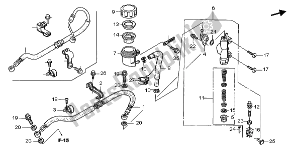 Toutes les pièces pour le Rr. Maître-cylindre De Frein du Honda TRX 400 EX Fourtrax 2000