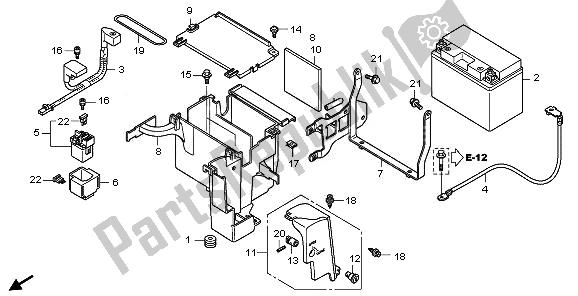 Tutte le parti per il Batteria del Honda VT 750C 2008