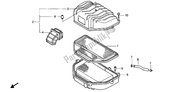 Tutte le parti per il Filtro Dell'aria del Honda VFR 750F 1989