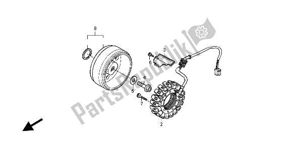 Todas las partes para Generador de Honda VT 750C 2004