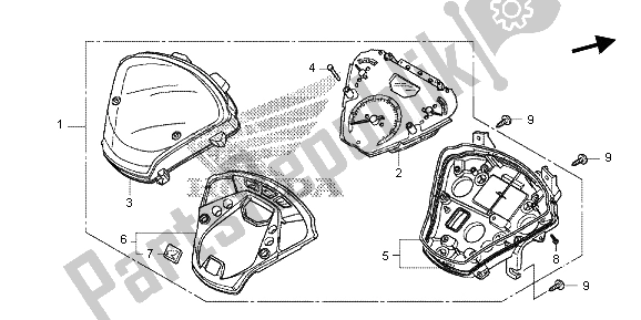 Tutte le parti per il Metro (mph) del Honda SH 125A 2013