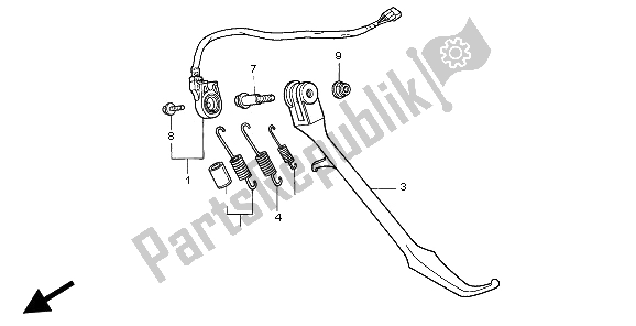 All parts for the Stand of the Honda VF 750C 1997