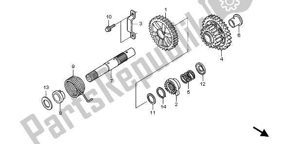 Todas las partes para Husillo De Arranque de Honda XR 650R 2000