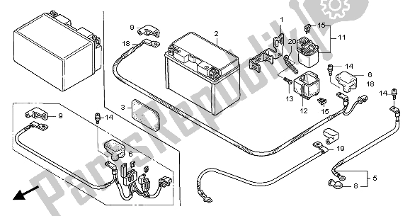 Tutte le parti per il Batteria del Honda CB 1300 2005