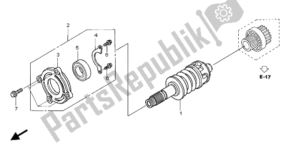 All parts for the Primary Shaft of the Honda ST 1300 2002