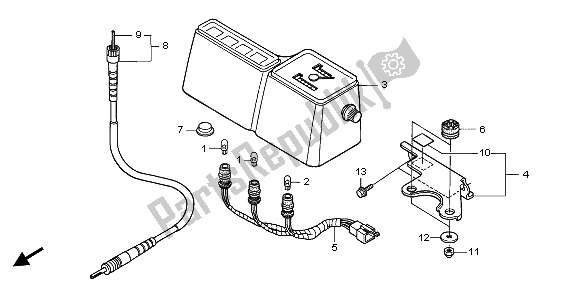 Toutes les pièces pour le Mètre du Honda XR 400R 2000