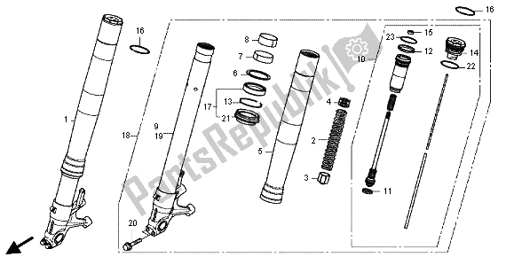 Todas las partes para Tenedor Frontal de Honda CBR 1000 RR 2012