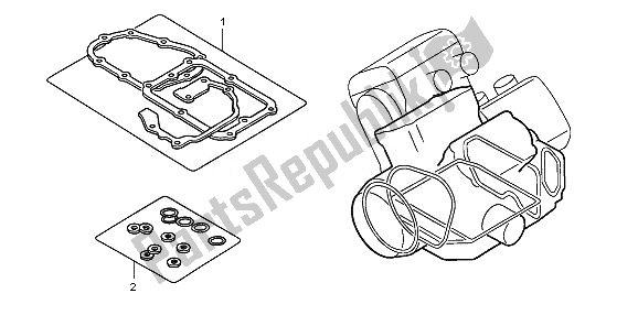 All parts for the Eop-2 Gasket Kit B of the Honda ST 1300A 2010