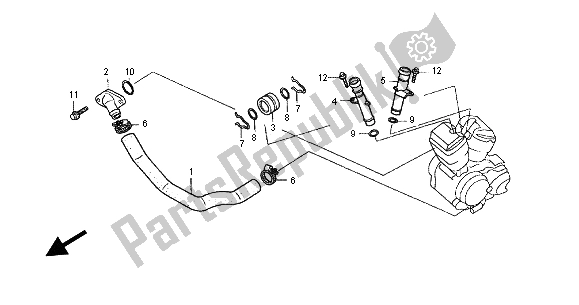 Todas las partes para Tubería De Agua de Honda VT 750C 2004