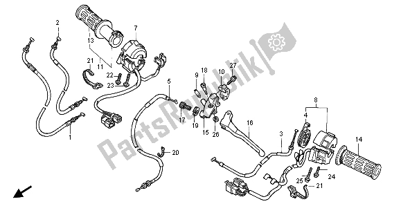 Tutte le parti per il Maniglia Leva E Interruttore E Cavo del Honda CBR 600F 1996