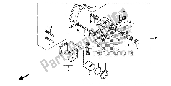All parts for the Front Brake Caliper of the Honda CRF 150R SW 2014