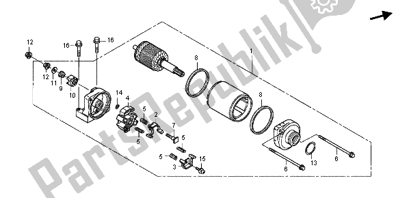 Todas las partes para Motor De Arranque de Honda CBR 1000 RA 2013