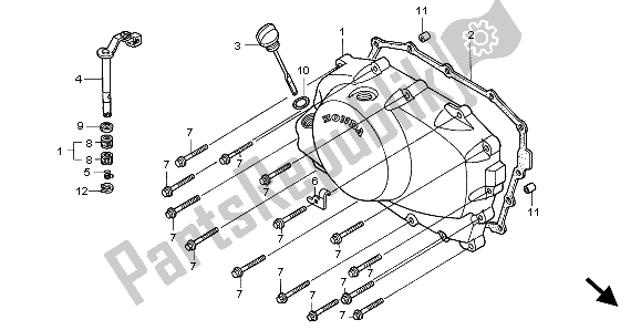 Todas las partes para Tapa Del Cárter Derecho de Honda VT 750C 1999