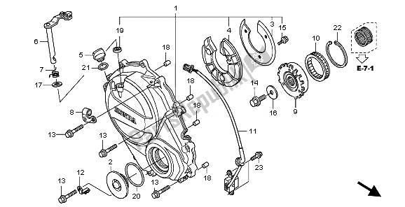 All parts for the Clutch Cover of the Honda CBF 600N 2008