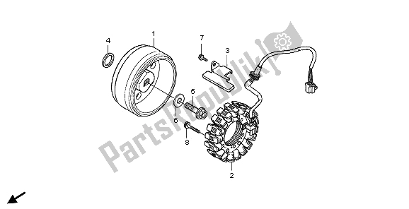 All parts for the Generator of the Honda VT 750C 2009