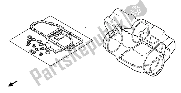 All parts for the Eop-2 Gasket Kit B of the Honda CBF 1000A 2006