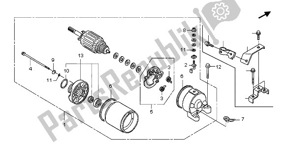 Todas las partes para Motor De Arranque de Honda TRX 400 EX Sportrax 2004